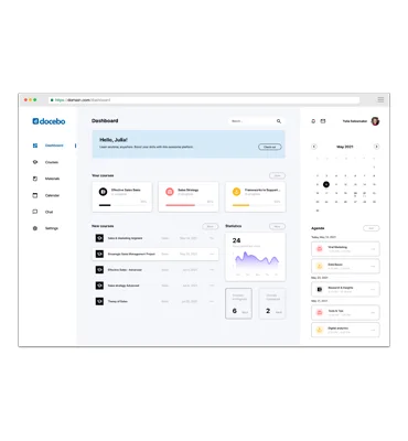 Docebo learning dashboard