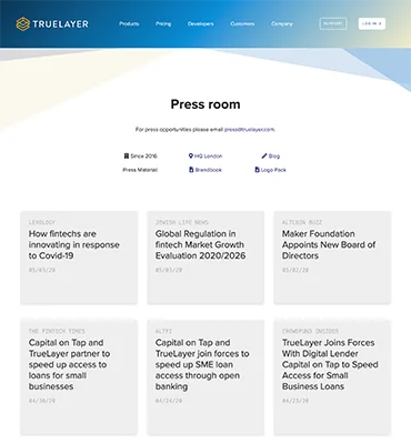 TrueLayer press page